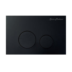 Swiss Madison Ivy Wall-Hung Toilet Bundle 0.8/1.6 GPF Dual Flush in Glossy White with Black Flush Plate - SM-WT0903GW