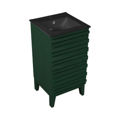 Swiss Madison Cascade 18 in. Brown Oak Bathroom Vanity - The Home Selection