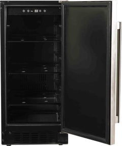Azure 15-Inch Compact Refrigerator, 3 cu. ft. Capacity, Field Reversible Door, Auto Defrost, Blue LED Lighting, ADA Compliant  - A115RO