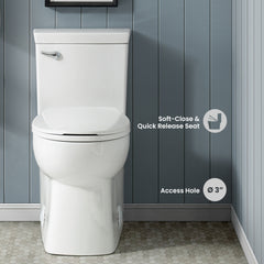 Swiss Madison Classé One-Piece Toilet with Front Flush Handle 1.28 gpf - SM-1T116 - The Home Selection