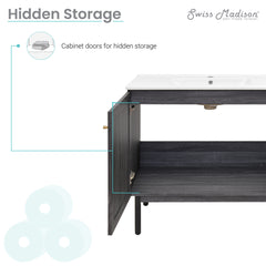 Swiss Madison Classe 36" Freestanding Bathroom Vanity with Sink Top - SM-BV663W - The Home Selection