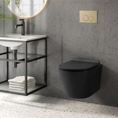 Swiss Madison Calice Wall-Hung Toilet Bundle 0.8/1.6 GPF Dual Flush in Glossy White - The Home Selection