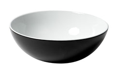 Alfi Black & White 15  Round Vessel Above Mount Ceramic Sink - ABC906