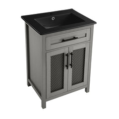 Swiss Madison Brusque 24" Freestanding Bathroom Vanity in Natural Oak with Sink Top - SM-BV350 - The Home Selection