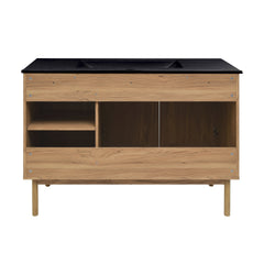 Swiss Madison Classe 48" Freestanding Bathroom Vanity in Golden Oak with Black Sink Top - SM-BV665MB