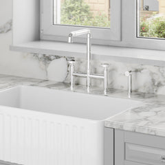 Swiss Madison Avallon Pro Widespread Kitchen Faucet with Side Sprayer SM-KF79 - The Home Selection