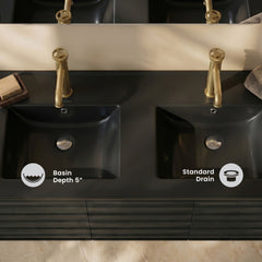 Swiss Madison 48" Double Basin Vanity Sink Top - SM-VT349