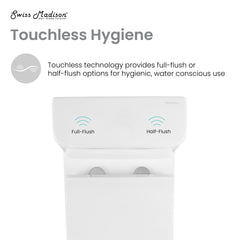 Swiss Madison Carré One-Piece Square Toilet Touchless Dual-Flush 1.1/1.6 gpf - SM-1T264 - The Home Selection