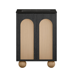 Swiss Madison Plaisir II 24" Freestanding Bathroom Vanity with Black 3-Hole Widespread Sink Top - SM-BV0701