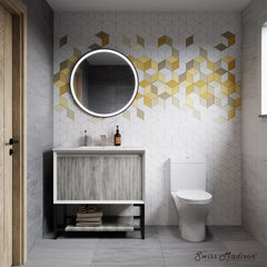 Swiss Madison Marseille 36" Bathroom Vanity in Oak - SM-BV143 - The Home Selection