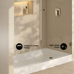 Swiss Madison Voltaire 60 x 30 Shower Pan Base with Right Drain - SM-SB0526G - The Home Selection