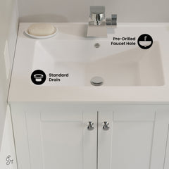 Swiss Madison Cannes 24" Bathroom Vanity in White - SM-BV412 - The Home Selection