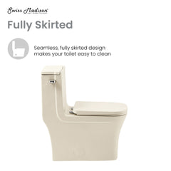 Swiss Madison Concorde One-Piece Square Toilet Side Flush 1.28 gpf - SM-1T107 - The Home Selection