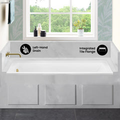 Swiss Madison Voltaire 66" X 32" Left-Hand Drain Alcove Bathtub - SM-DB565 - The Home Selection