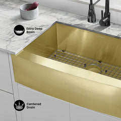 Swiss Madison Rivage 30" x 21" Stainless Steel, Single Basin, Farmhouse Kitchen Sink with Apron - SM-KS759 - The Home Selection
