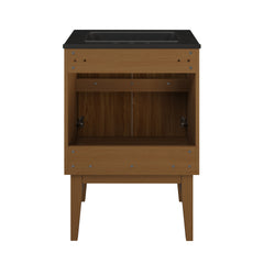 Swiss Madison Bosse 24" Freestanding Bathroom Vanity with Black 3-Hole Centerset Sink Top - SM-BV8801