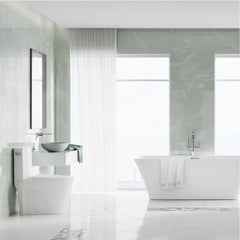 Swiss Madison St. Tropez Two-Piece 12" Rough-in 1.28 GPF Left Flush Toilet in Glossy White - SM-2T0801GW
