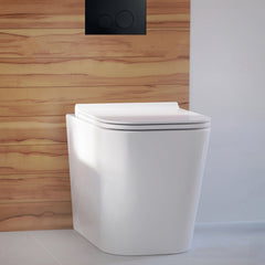 Swiss Madison Concorde Back-to-Wall Toilet Bundle 0.8/1.6 GPF Dual Flush in Glossy Whit - SM-WT0205GW - The Home Selection