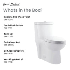 Swiss Madison Sublime One-Piece Elongated Toilet Dual-Flush 1.1/1.6 gpf - SM-1T205 - The Home Selection