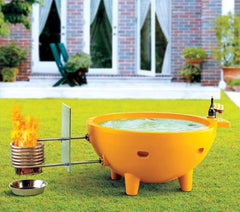 ALFI FireHotTub The Round Fire Burning Portable Outdoor Hot Bath Tub - FireHotTub