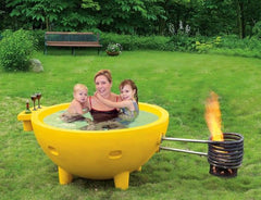 ALFI FireHotTub The Round Fire Burning Portable Outdoor Hot Bath Tub - FireHotTub