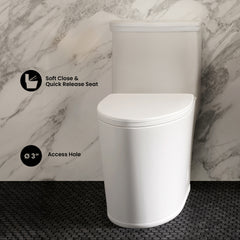 Swiss Madison Beau ﻿One-Piece Elongated Toilet Vortex™ Dual-Flush 1.1/1.6 gpf - SM-1T115 - The Home Selection