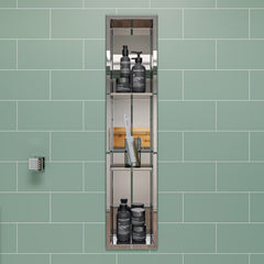 ALFI 8" x 36" Vertical Triple Shelf Bath Shower Niche - ABN0836