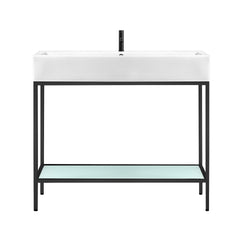 Swiss Madison Pierre 40 Single, Freestanding, Open Shelf, Metal Frame Bathroom Vanity - SM-BV73 - The Home Selection