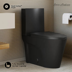 Swiss Madison St. Tropez Two-Piece 12" Rough-in 1.1/1.6 GPF Dual Top Flush Elongated Toilet - SM-2T254