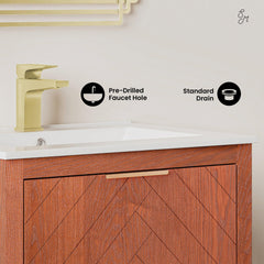 Swiss Madison Daxton 24" Bathroom Vanity in Walnut - ﻿﻿SM-BV372WN - The Home Selection