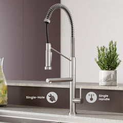 Swiss Madison Novuet Single Handle, Pull-Down Kitchen Faucet with Pot Filler SM-KF74