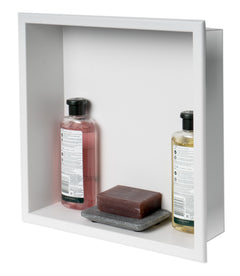 Alfi 16" x 16" Square Single Shelf Bath Shower Niche - White Matte