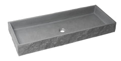 Alfi 39  Solid Concrete Gray Matte Trough Sink for the Bathroom - ABCO39TR
