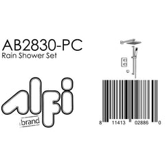 ALFI 2 Way Thermostatic Square Knob Shower Set w/ Hand held Showerhead - AB2830 - The Home Selection