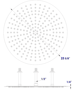 ALFI 24" Round Ultra Thin Rain Shower Head Stainless Steel - RAIN24R - The Home Selection