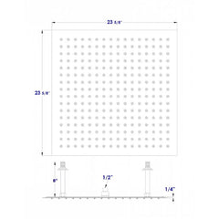 ALFI 24" Square Ultra Thin Rain Shower Head Stainless Steel - RAIN24S - The Home Selection
