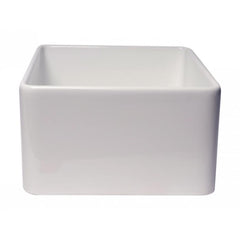 ALFI 24" x 18" Smooth Apron Single Bowl Fireclay Farm Sink - ABF2418 - The Home Selection