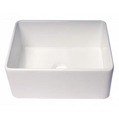 ALFI 24" x 18" Smooth Apron Single Bowl Fireclay Farm Sink - ABF2418 - The Home Selection