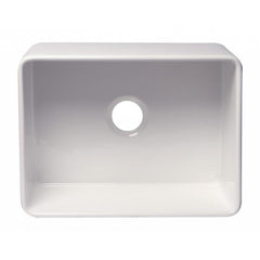 ALFI 24" x 18" Smooth Apron Single Bowl Fireclay Farm Sink - ABF2418 - The Home Selection
