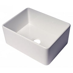 ALFI 24" x 18" Smooth Apron Single Bowl Fireclay Farm Sink - ABF2418 - The Home Selection