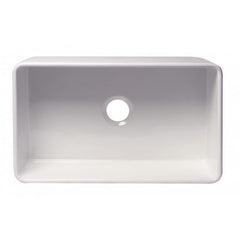 ALFI 30" x 18" Smooth Apron Single Bowl Fireclay Farm Sink - ABF3018 - The Home Selection