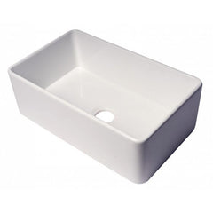 ALFI 30" x 18" Smooth Apron Single Bowl Fireclay Farm Sink - ABF3018 - The Home Selection
