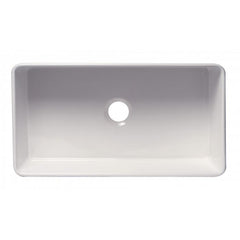 ALFI 33" x 18" Smooth Apron Single Bowl Fireclay Farm Sink - ABF3318S - The Home Selection