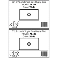 ALFI 36" Smooth Apron Single Bowl Fireclay Farm Sink - AB536 - The Home Selection