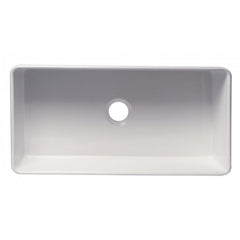 ALFI 36" x 18" Smooth Apron Single Bowl Fireclay Farm Sink - ABF3618 - The Home Selection
