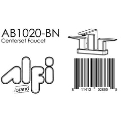 ALFI 4" Two-Handle Centerset Bathroom Faucet - AB1020 - The Home Selection