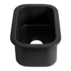 Alfi Black Matte Small 13"x19" Rectangle Fireclay Undermount or Drop In Prep Sink w Grid included - ABF1319UD-BM - The Home Selection