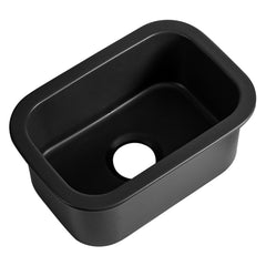 Alfi Black Matte Small 13"x19" Rectangle Fireclay Undermount or Drop In Prep Sink w Grid included - ABF1319UD-BM - The Home Selection