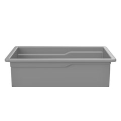 ALFI brand Grey Matte 32" x 19" Workstation Single Step Rim Bowl Fireclay Undermount / Drop In Kitchen Sink - ABFS3219SUD-GM - The Home Selection