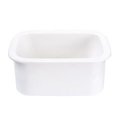 ALFI brand White Small 13" x 19" Rectangle Fireclay Undermount or Drop In Prep Sink w Grid included - ABF1319UD - The Home Selection